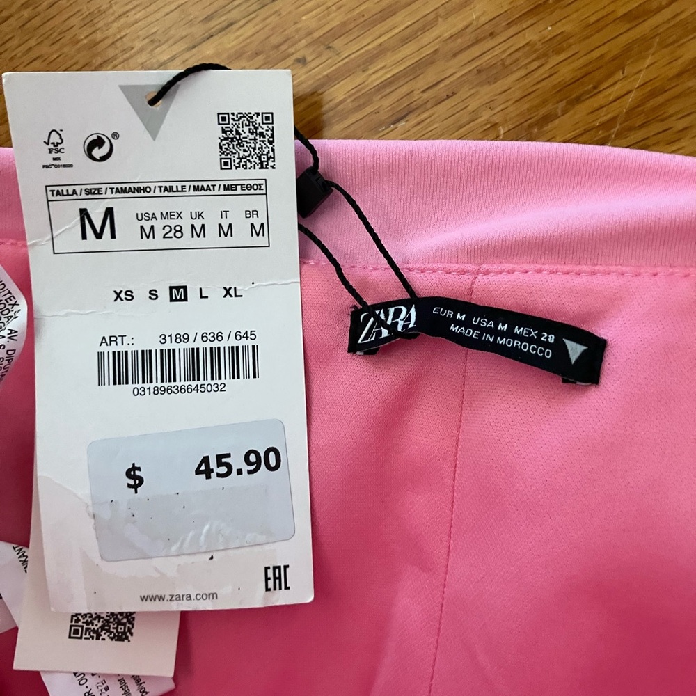 NWT Zara bustier crop top corset pink - Picture 3 of 4